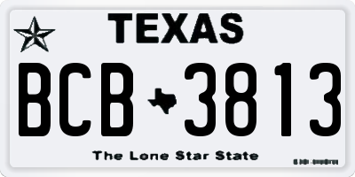 TX license plate BCB3813