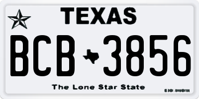 TX license plate BCB3856