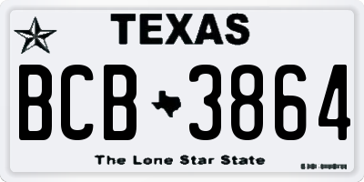 TX license plate BCB3864