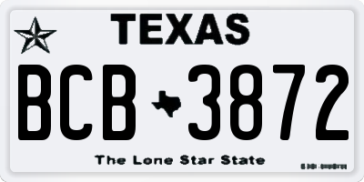 TX license plate BCB3872