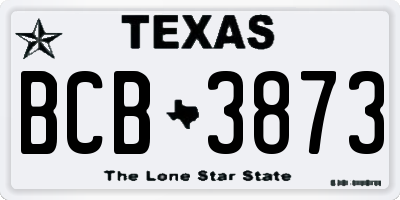 TX license plate BCB3873
