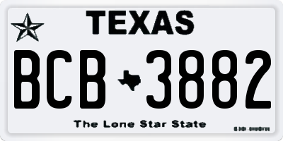 TX license plate BCB3882