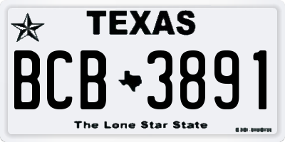 TX license plate BCB3891