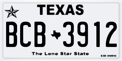 TX license plate BCB3912