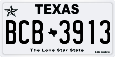 TX license plate BCB3913