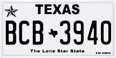 TX license plate BCB3940