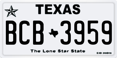 TX license plate BCB3959
