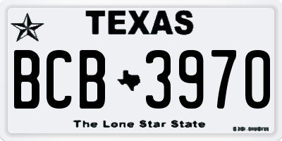 TX license plate BCB3970