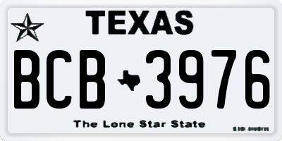 TX license plate BCB3976