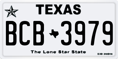 TX license plate BCB3979