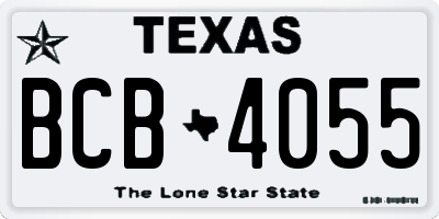 TX license plate BCB4055