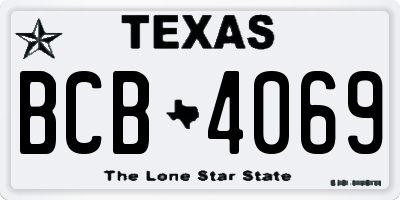 TX license plate BCB4069