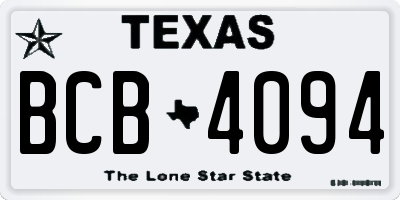 TX license plate BCB4094