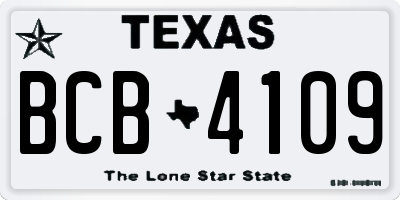 TX license plate BCB4109