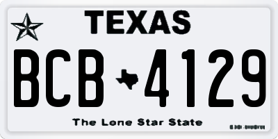 TX license plate BCB4129