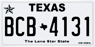TX license plate BCB4131