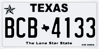TX license plate BCB4133