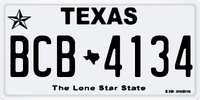 TX license plate BCB4134