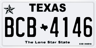TX license plate BCB4146