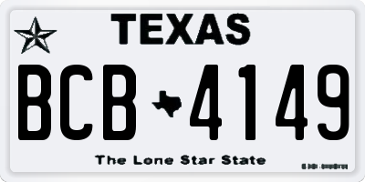 TX license plate BCB4149