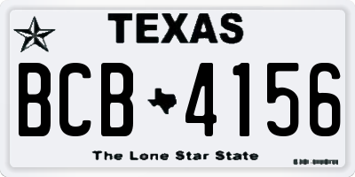 TX license plate BCB4156