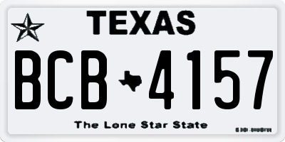 TX license plate BCB4157