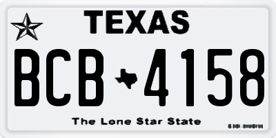 TX license plate BCB4158