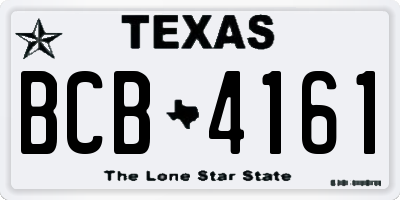 TX license plate BCB4161