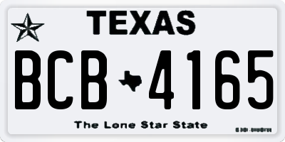 TX license plate BCB4165