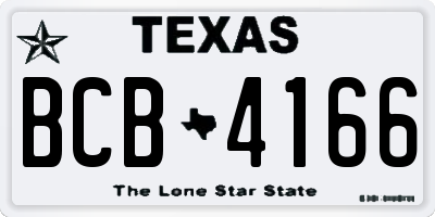 TX license plate BCB4166