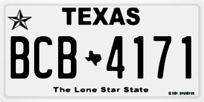 TX license plate BCB4171