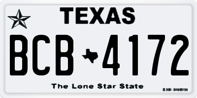 TX license plate BCB4172