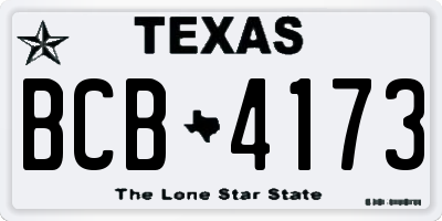 TX license plate BCB4173