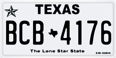 TX license plate BCB4176