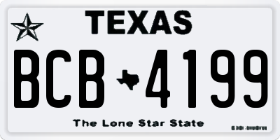 TX license plate BCB4199