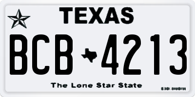 TX license plate BCB4213