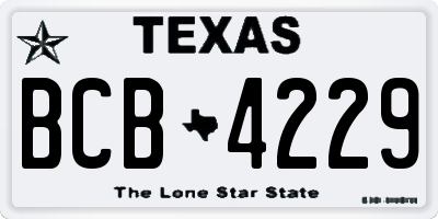 TX license plate BCB4229