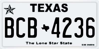 TX license plate BCB4236
