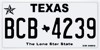 TX license plate BCB4239