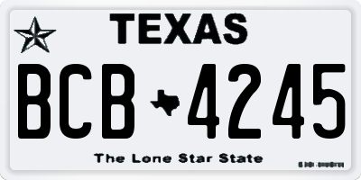 TX license plate BCB4245