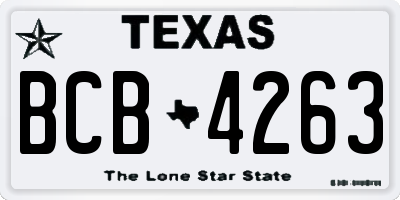 TX license plate BCB4263