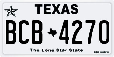TX license plate BCB4270