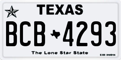 TX license plate BCB4293