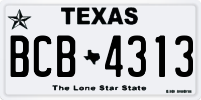 TX license plate BCB4313
