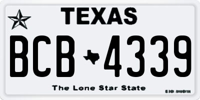 TX license plate BCB4339