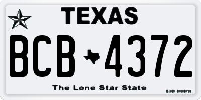 TX license plate BCB4372