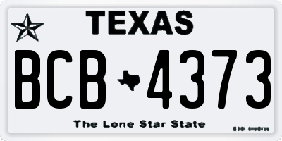 TX license plate BCB4373