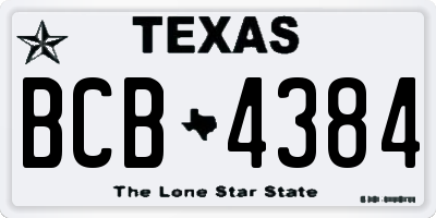 TX license plate BCB4384