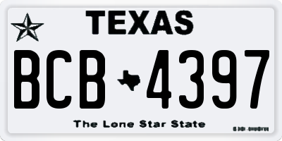 TX license plate BCB4397