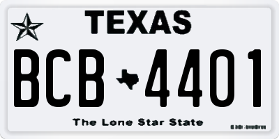 TX license plate BCB4401